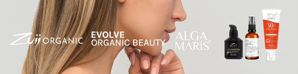 Online store for skin care products from natural cosmetics such as Evolve Organic Beauty, sun protection series ALga Maris and color cosmetics Zuii Organic