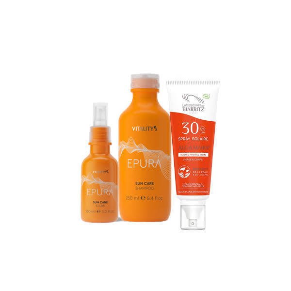 Vitality's Epura Sun Care Elixir leave-in conditioner for hair.