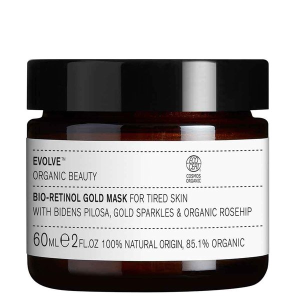 Evolve Organic Beauty Bio Retinol Gold Mask skin care golden mask.