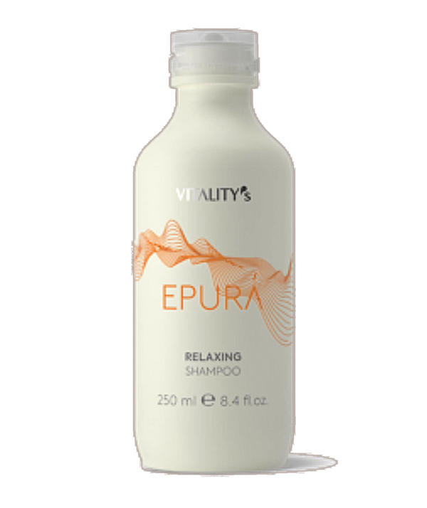 Vitality's Epurá Relaxing shampoo for sensitive and dry scalp.