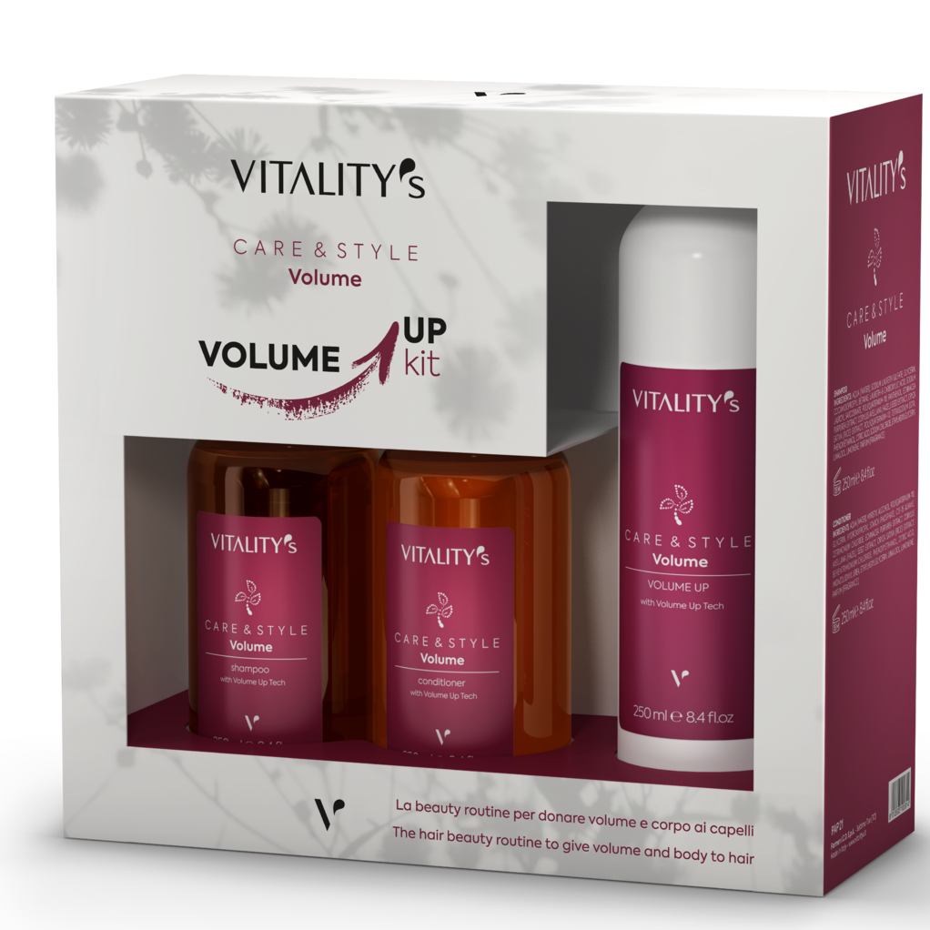 Vitality's Care & Style Volume hair care set for thin and fragile hair