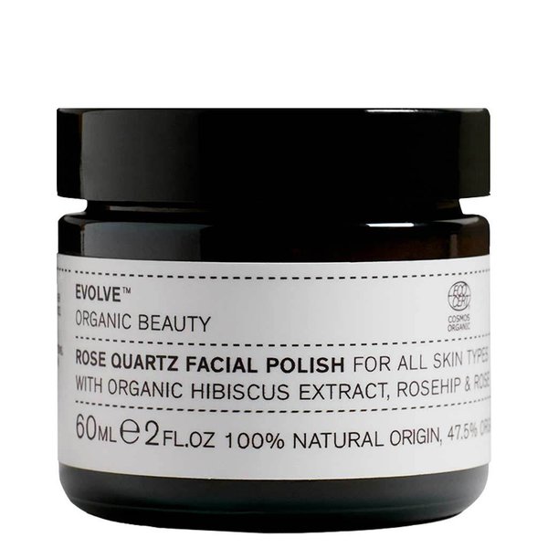Evolve Organic Beauty Rose Quartz  Facial Polish peeling mask.